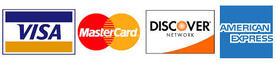 All Major Credit Cards Accepted - Visa-MC-Dis-Amex